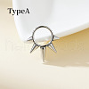 316 Surgical Stainless Steel Spike Hoop Nose Rings WG34C30-25-1