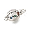 Brass Micro Pave Colorful Cubic Zirconia Links KK-D356-18P-2