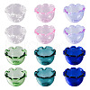  12Pcs 6 Colors Transparent Glass Bead Cap GLAA-TA0002-06-8