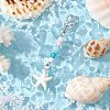 Ocean Theme Porcelain Charm & Glass Beads Pendant Decorations HJEW-JM03154-02-1