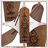 Cowhide Leather Labels AJEW-WH0386-0052-4