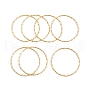 7Pcs PVD Vacuum Plating 304 Stainless Steel Textured Ring Bangles Set for Women BJEW-A011-13A-G-2