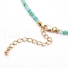 Natural Amazonite Beaded Necklaces NJEW-JN03315-03-3