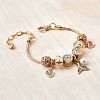 Alloy European Beads Charm Bracelets BJEW-F495-10G-4