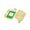 Golden Plated Alloy Enamel Pendants ENAM-Z017-12G-02-2