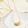 304 Stainlee Steel Pendant Snake Chain Necklaces for Women NJEW-M087-01G-03-3