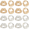 SUNNYCLUE 24Pcs 2 Colors Brass Bead Frame KK-SC0005-39-1