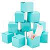 Square Kraft Paper Necklace Earring Storage Gift Boxes CON-WH0095-90B-02-1