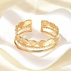 304 Stainless Steel Cuff Bangles for Women BJEW-B120-04G-03-3