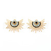 Brass Micro Pave Cubic Zirconia Pendants KK-N263-56G-1