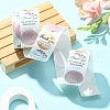 3 Patterns Round Dot Thank You Paper Self-Adhesive Gift Sticker Rolls STIC-YW0001-01-5