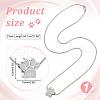 Paw Print Urn Ashes Necklace NJEW-WH0024-01S-2