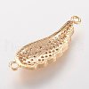 Brass Micro Pave Cubic Zirconia Links X-ZIRC-K061-88G-3