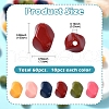 60Pcs 6 Colors Opaque Acrylic Beads MACR-YW0003-17-2