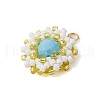 Seed Beads Beaded Charms PALLOY-MZ00273-02-3