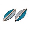 Transparent Resin & Wood Pendants RESI-T057-63A-2