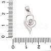 Fine Silver Cubic Zirconia Pendants STER-S008-03A-P-3