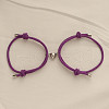 Alloy Heart-shaped Magnetic Braided Rope Bracelets for Couple Girlfriends WG59636-17-1