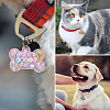  2Pcs 2 Styles Cat/Heart/Dog Bone Shape DIY Pendant Silicone Molds DIY-TA0005-61-8