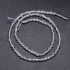 Faceted Round Natural Quartz Crystal Beads Strands G-L411-30-4mm-2