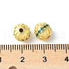 Brass Micro Pave Cubic Zirconia Beads KK-U067-06G-03-2