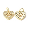 Brass Micro Pave Cubic Zirconia Pendants KK-R148-01G-1