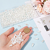 SOFPLATE 200Pcs 2 Styles ABS Plastic Imitation Pearl Charms KY-SP0001-11-3