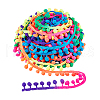   20 Yards Rainbow Color Polyester Pom Pom Ball Tassel Trim Ribbon OCOR-PH0003-86-7