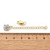 Brass Natural Lapis Lazuli Ends with Chain KK-K398-09G-3