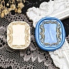 Flower Frame Brass Stamp Heads AJEW-M037-05G-01-1