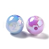 UV Plating Iridescent Acrylic Beads MACR-D032-01-2