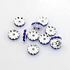 Brass Grade A Rhinestone Spacer Beads RSB160NF-15-1