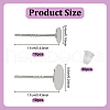 GOMAKERER 925 Sterling Silver Round Flat Pad Stud Earring Findings STER-GO0001-47-2
