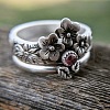 Tibetan Style Alloy Rhinestone Finger Rings FS-WG48FD4-02-4