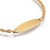 Ion Plating(IP) 304 Stainless Steel ID Bracelets BJEW-L637-11-G-2