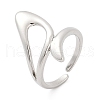 Hollow Triangle Brass Open Cuff  Rings for Women RJEW-G343-13P-4