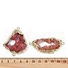 Dyed Natural Druzy Agate links G-R012-05G-03-3