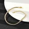Clear Cubic Zirconia Tennis Bracelet X-BJEW-A132-02G-6