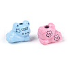 Baking Paint Alloy Beads PALLOY-T090-71-2