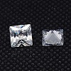 Clear Grade A Square Shaped Cubic Zirconia Pointed Back Cabochons X-ZIRC-M004-3x3mm-007-2