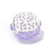 Mixed Color Resin Rose Pendants PALLOY-JF02109-02-3