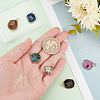 CHGCRAFT 6Pcs 6 Colors Electroplate Natural Agate Pendants G-CA0001-40-3