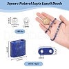  1 Strand Square Natural Lapis Lazuli Beads Strands G-NB0005-59-2