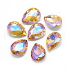 Pointed Back Glass Rhinestone Cabochons RGLA-T017-10x14mm-08-1