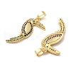 Brass Micro Pave Cubic Zirconia Pendants KK-M325-17B-G-2