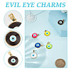 DELORIGIN 6Pcs 6 Colors Glass Pendants KK-DR0001-11-3