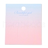 Gradient Color Rectangle Paper Hair Clip Display Cards with Hanging Hole CDIS-T004-19B-1