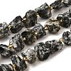 Raw Rough Natural Sesame Jasper/Kiwi Jasper Beads Strands G-Z087-A07-2