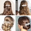 Beebeecraft 2Pcs 2 Colors Alloy with Glass Rhinestone Hair Barrettes OHAR-BBC0001-02-6