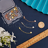 CREATCABIN 12Pcs 3 Colors Long-Lasting Plated Brass Curb Chain Extender KK-CN0003-14-3